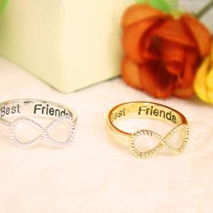 Friends Ring Infinity Ring Friend Engraved Ring..