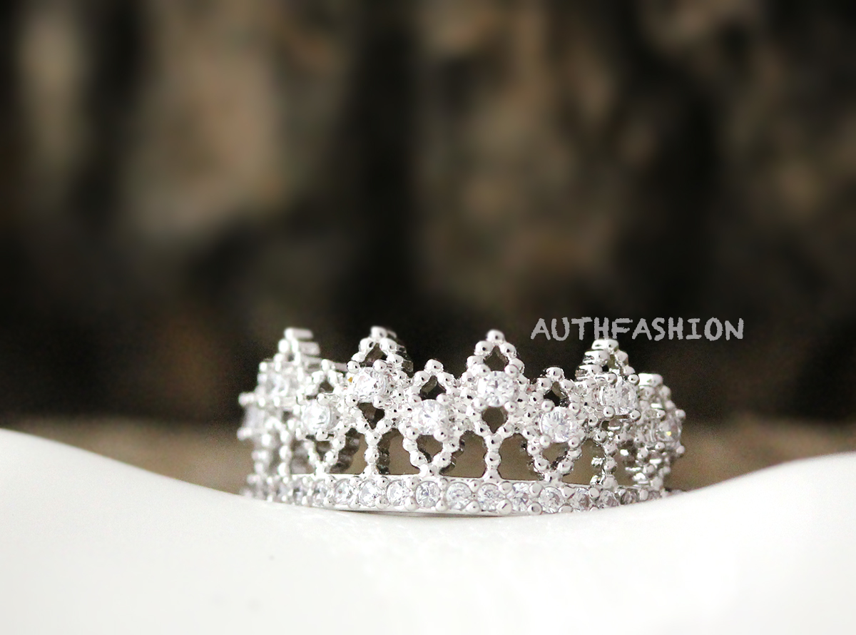 Crystal Crown Ring Tiara Ring Princess Ring Size Adjustable Bridesmaid Gift Idea Bycr13