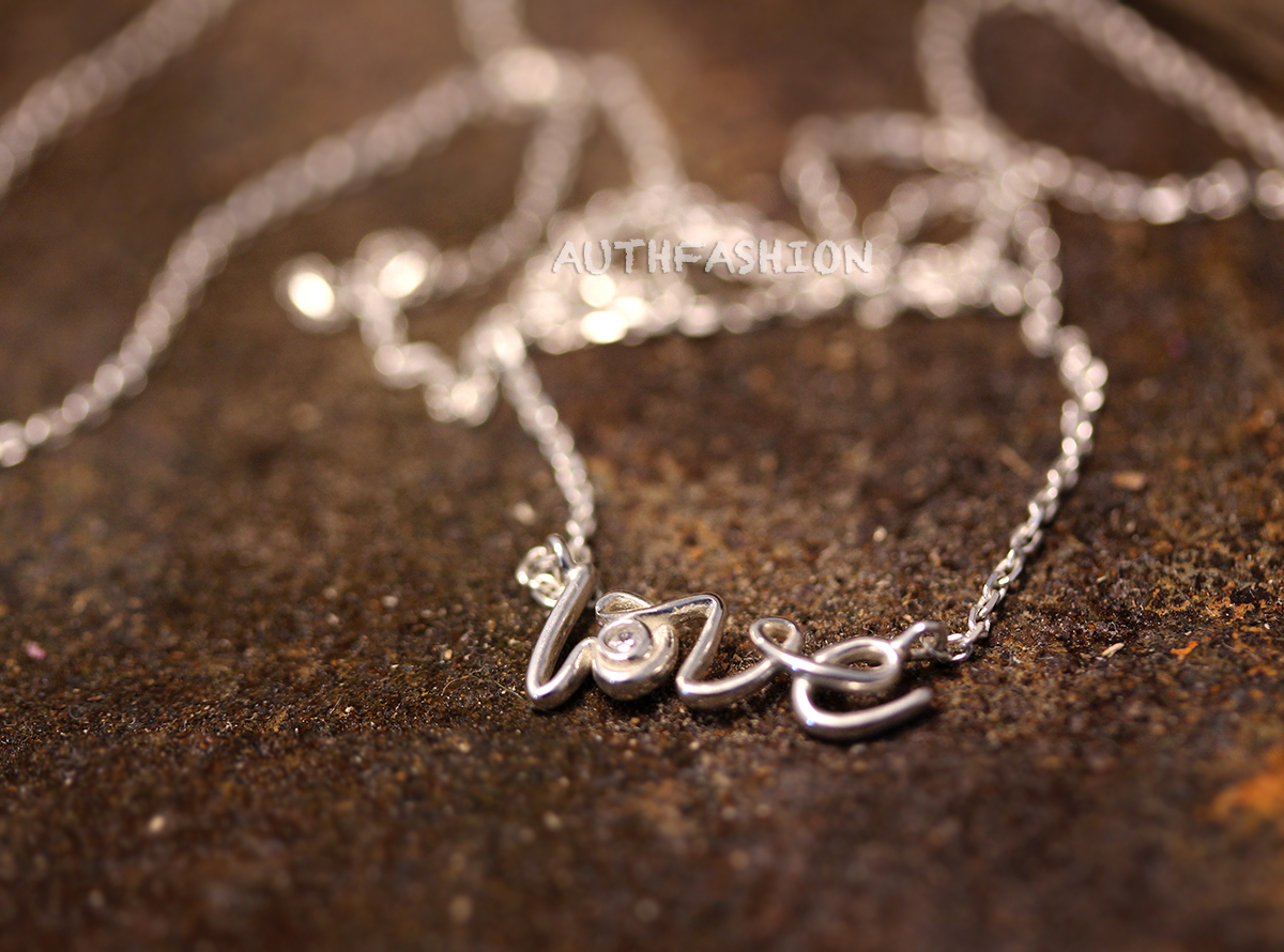 Sterling Silver Love Letter Pendant Necklace Women's Classic Jewelry